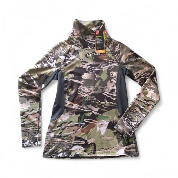 NWT: Under Armour Forest Camouflage Mid Season ColdGear Reactor Size L - Picture 1 of 12
